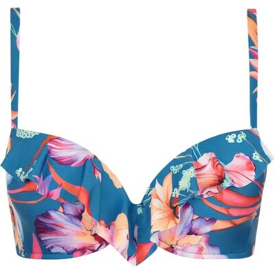 Haut de maillot de bain push-up multipositions femme Lisca Rimini Bleu 42B - Publicité Haut de maillot de bain push-up multipositions femme Lisca Rimini Bleu 42B - Publicité