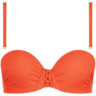 Haut de maillot de bain bandeau balconnet préformé femme Lisca Palma Orange 42B - Publicité Haut de maillot de bain bandeau balconnet préformé femme Lisca Palma Orange 42B - Publicité