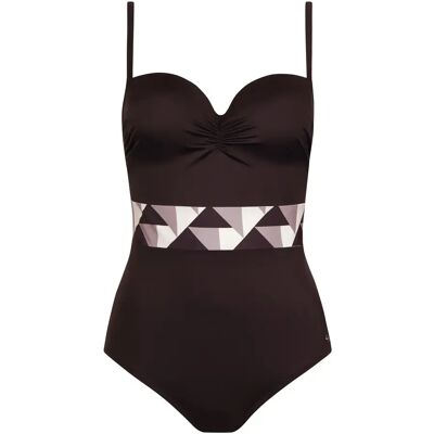 Maillot de bain 1 pièce préformé femme Lisca Toulouse Marron 42B - Publicité Maillot de bain 1 pièce préformé femme Lisca Toulouse Marron 42B - Publicité