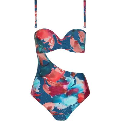 Maillot de bain 1 pièce préformé asymétrique femme Lisca Roma Bleu 42B - Publicité Maillot de bain 1 pièce préformé asymétrique femme Lisca Roma Bleu 42B - Publicité
