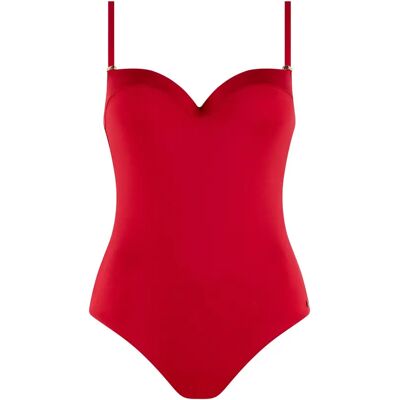 Maillot de bain 1 pièce femme Lisca Portofino Rouge 42B - Publicité Maillot de bain 1 pièce femme Lisca Portofino Rouge 42B - Publicité