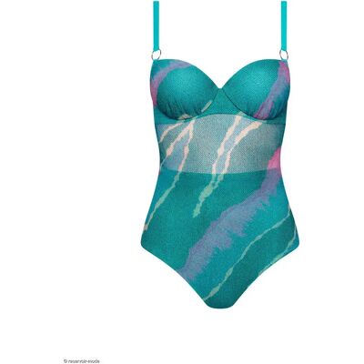 Maillot de bain 1 pièce préformé femme Lisca Atlantida Vert 42B - Publicité Maillot de bain 1 pièce préformé femme Lisca Atlantida Vert 42B - Publicité