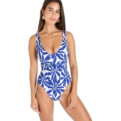 Maillot de bain 1 pièce femme Livia Nazare Pyla Bleu 44 - Publicité Maillot de bain 1 pièce femme Livia Nazare Pyla Bleu 44 - Publicité