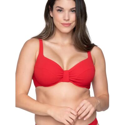 Haut de maillot de bain emboîtant non préformé femme Luna Blue Sense Rouge 90D - Publicité Haut de maillot de bain emboîtant non préformé femme Luna Blue Sense Rouge 90D - Publicité
