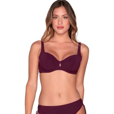Haut de maillot de bain balconnet non préformé femme Luna Blue Sense Rouge 90D - Publicité Haut de maillot de bain balconnet non préformé femme Luna Blue Sense Rouge 90D - Publicité