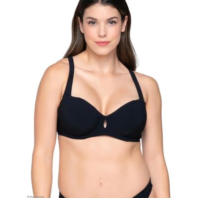 Haut de maillot de bain balconnet non préformé femme Luna Blue Sense Noir 95D - Publicité Haut de maillot de bain balconnet non préformé femme Luna Blue Sense Noir 95D - Publicité