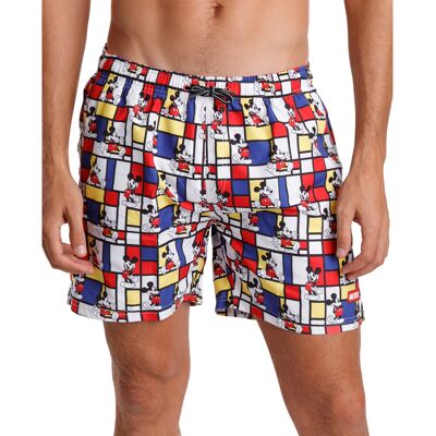 Short de bain Disney Mickey Mondrian Blanc M - Publicité Short de bain Disney Mickey Mondrian Blanc M - Publicité