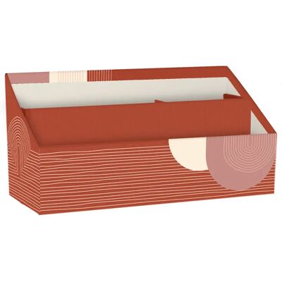 Porte lettres Clairefontaine Terracotta Rouge 25x10x14 cm - Publicité Porte lettres Clairefontaine Terracotta Rouge 25x10x14 cm - Publicité