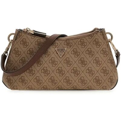 Sac bandoulière 3 compartiments femme Guess Noelle II Marron TU - Publicité Sac bandoulière 3 compartiments femme Guess Noelle II Marron TU - Publicité