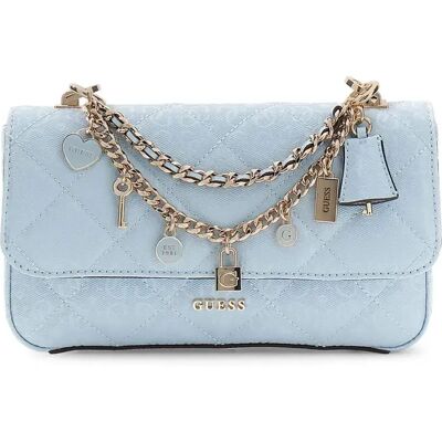 Sac bandoulière plat femme Guess Libby Turquoise TU - Publicité Sac bandoulière plat femme Guess Libby Turquoise TU - Publicité