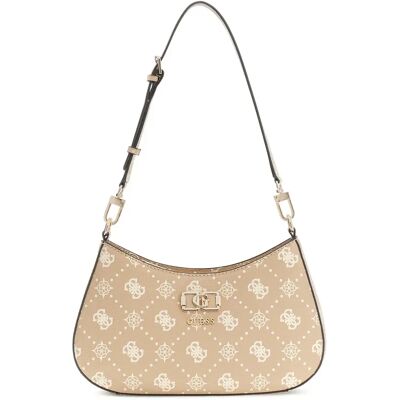 Sac bandoulière zippé avec logo femme Guess Emelie Marron TU - Publicité Sac bandoulière zippé avec logo femme Guess Emelie Marron TU - Publicité