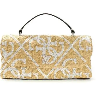Sac à main à rabat femme Guess Kirsten Beige TU - Publicité Sac à main à rabat femme Guess Kirsten Beige TU - Publicité