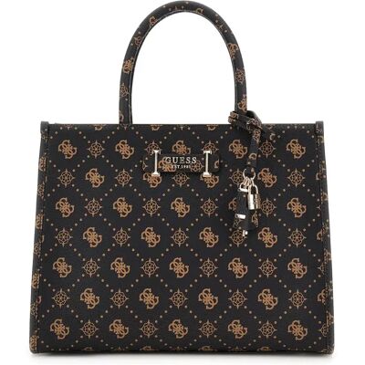 Sac à main femme Guess Silia 2 Comp Marron TU - Publicité Sac à main femme Guess Silia 2 Comp Marron TU - Publicité