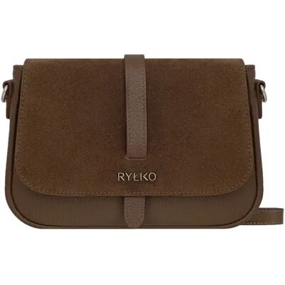 Sac à main premium en cuir et suède femme Ryłko Marron TU - Publicité Sac à main premium en cuir et suède femme Ryłko Marron TU - Publicité