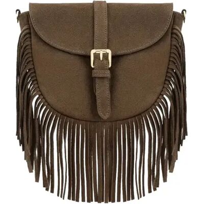 Sac bandoulière à franges femme Ryłko Marron TU - Publicité Sac bandoulière à franges femme Ryłko Marron TU - Publicité