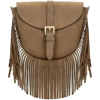 Sac bandoulière à franges femme Ryłko Beige TU - Publicité Sac bandoulière à franges femme Ryłko Beige TU - Publicité