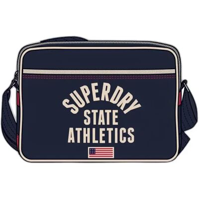 Sac femme Superdry Retro Alumni Messenger Bleu TU - Publicité Sac femme Superdry Retro Alumni Messenger Bleu TU - Publicité