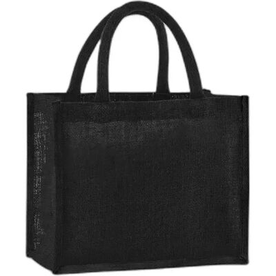 Petit sac shopping en toile de jute femme Westford Mill Noir TU - Publicité Petit sac shopping en toile de jute femme Westford Mill Noir TU - Publicité