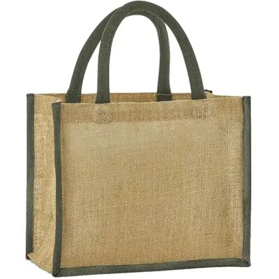 Petit sac shopping en toile de jute femme Westford Mill Vert TU - Publicité Petit sac shopping en toile de jute femme Westford Mill Vert TU - Publicité