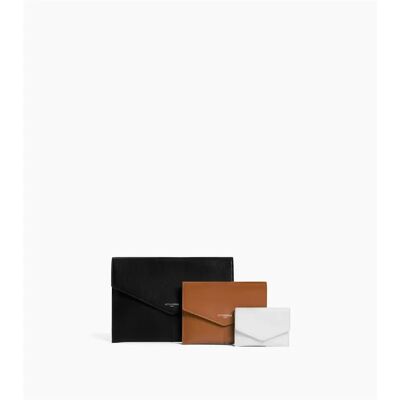 Pochette enveloppe femme Le Tanneur (x3) Noir 23x16,5x1 cm - Publicité Pochette enveloppe femme Le Tanneur (x3) Noir 23x16,5x1 cm - Publicité