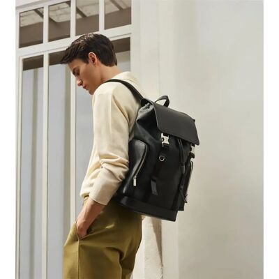 Sac à dos Le Tanneur Emile Noir 34x43x14 cm - Publicité Sac à dos Le Tanneur Emile Noir 34x43x14 cm - Publicité