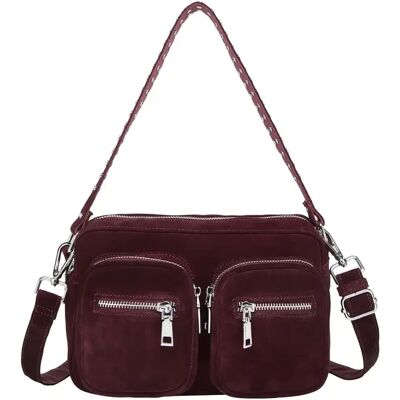 Sac bandoulière femme Noella Celina Real Suede Rouge 10x15x4 cm - Publicité Sac bandoulière femme Noella Celina Real Suede Rouge 10x15x4 cm - Publicité
