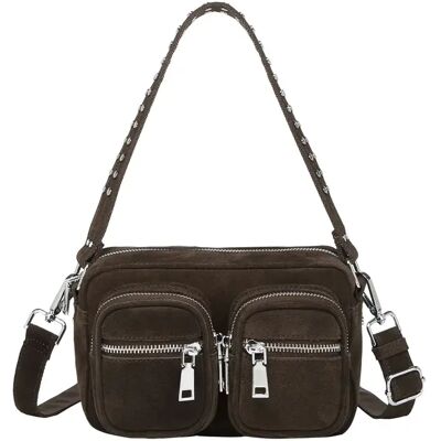 Sac bandoulière femme Noella Celina Real Suede Marron 10x15x4 cm - Publicité Sac bandoulière femme Noella Celina Real Suede Marron 10x15x4 cm - Publicité