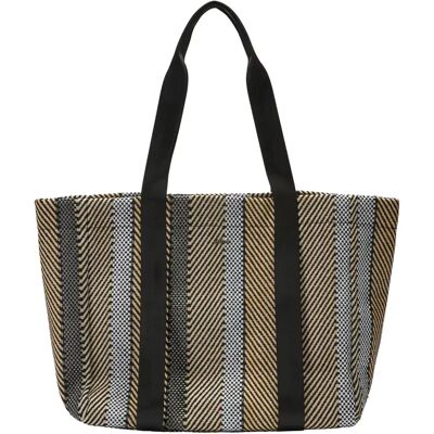 Sac bandoulière en jacquard rayé avec fermeture aimantée femme s.Oliver Noir TU - Publicité Sac bandoulière en jacquard rayé avec fermeture aimantée femme s.Oliver Noir TU - Publicité