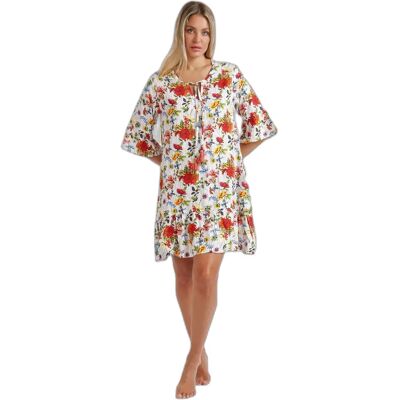 Robe manches françaises femme Admas Mexican Otomi Multicolore M - Publicité Robe manches françaises femme Admas Mexican Otomi Multicolore M - Publicité