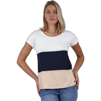 T-shirt tricolore femme Admas Beige L - Publicité T-shirt tricolore femme Admas Beige L - Publicité