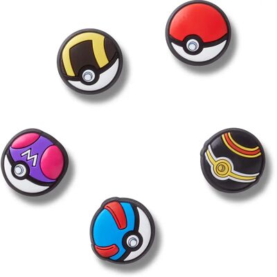 Jibbitz Crocs Poke Ball (x5) Multicolore TU - Publicité Jibbitz Crocs Poke Ball (x5) Multicolore TU - Publicité