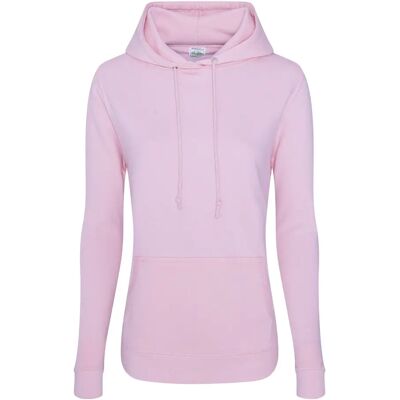 Sweatshirt à capuche femme Just Hoods College Rose M - Publicité Sweatshirt à capuche femme Just Hoods College Rose M - Publicité