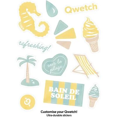 Autocollants edition limitée Qwetch Jaune TU - Publicité Autocollants edition limitée Qwetch Jaune TU - Publicité