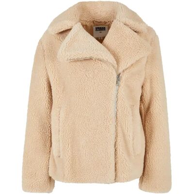 Polaire de motard sherpa femme Urban Classics Beige 4XL - Publicité Polaire de motard sherpa femme Urban Classics Beige 4XL - Publicité