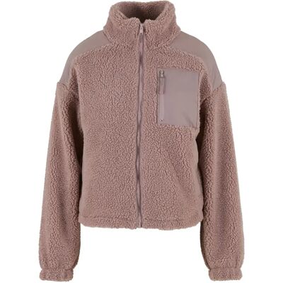 Polaire femme Urban Classics Sherpa Rose 5XL - Publicité Polaire femme Urban Classics Sherpa Rose 5XL - Publicité
