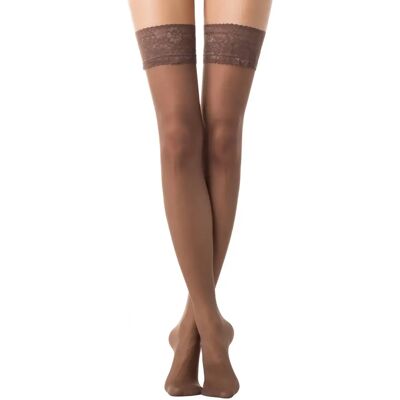 Bas autofixants femme Conte Elegant Class 40 Marron Taille 1/2 - Publicité Bas autofixants femme Conte Elegant Class 40 Marron Taille 1/2 - Publicité
