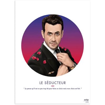 Affiche Le Séducteur Asåp Creative Studio Rouge 30x40 cm - Publicité Affiche Le Séducteur Asåp Creative Studio Rouge 30x40 cm - Publicité
