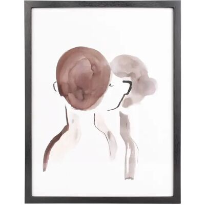 Tableau mural Present Time Kiss XL Noir 30x40 cm - Publicité Tableau mural Present Time Kiss XL Noir 30x40 cm - Publicité