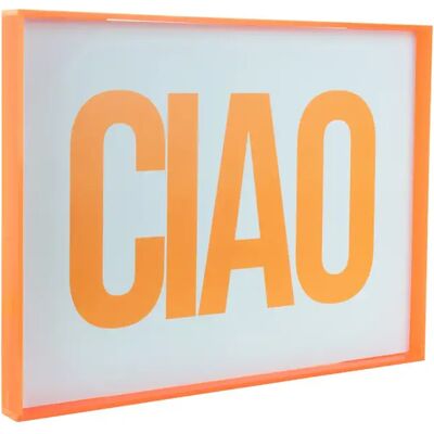 Décoration murale Present Time Ciao Orange 41x31x3 cm - Publicité Décoration murale Present Time Ciao Orange 41x31x3 cm - Publicité