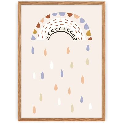 Tableau Yellow Tipi Zoo Party rainbow Beige 30x40 cm - Publicité Tableau Yellow Tipi Zoo Party rainbow Beige 30x40 cm - Publicité
