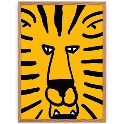 Tableau photo d'un tigre Yellow Tipi Jaune 30x40 cm - Publicité Tableau photo d'un tigre Yellow Tipi Jaune 30x40 cm - Publicité