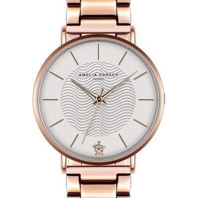 Montre femme Amelia Parker Vibrant Vista Doré 38 mm - Publicité Montre femme Amelia Parker Vibrant Vista Doré 38 mm - Publicité