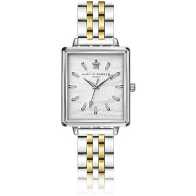 Montre femme Amelia Parker White Desert Doré 14x14 mm - Publicité Montre femme Amelia Parker White Desert Doré 14x14 mm - Publicité
