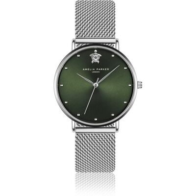 Montre en maille femme Amelia Parker Maya Baya Argenté 18x18 mm - Publicité Montre en maille femme Amelia Parker Maya Baya Argenté 18x18 mm - Publicité