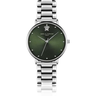 Montre femme Amelia Parker Maya Baya Argenté 18x18 mm - Publicité Montre femme Amelia Parker Maya Baya Argenté 18x18 mm - Publicité