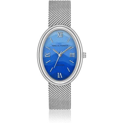 Montre femme Amelia Parker Shell Bay Mesh Gris 29x39 mm - Publicité Montre femme Amelia Parker Shell Bay Mesh Gris 29x39 mm - Publicité