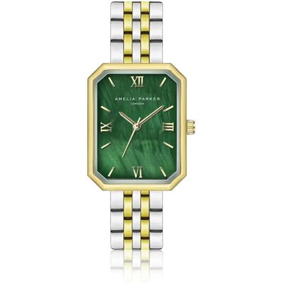 Montre femme Amelia Parker Terrene Link Doré 28x36 mm - Publicité Montre femme Amelia Parker Terrene Link Doré 28x36 mm - Publicité