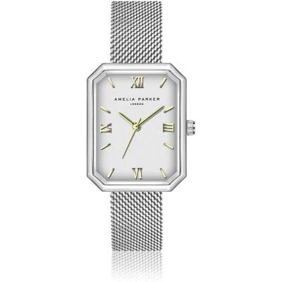 Montre femme Amelia Parker Reefa Mesh Gris 28x36 mm - Publicité Montre femme Amelia Parker Reefa Mesh Gris 28x36 mm - Publicité