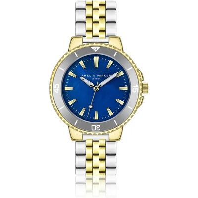 Montre femme Amelia Parker Orcena Link Doré 38 mm - Publicité Montre femme Amelia Parker Orcena Link Doré 38 mm - Publicité