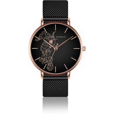 Montre femme Amelia Parker Fossil Black Mesh Doré 38 mm - Publicité Montre femme Amelia Parker Fossil Black Mesh Doré 38 mm - Publicité